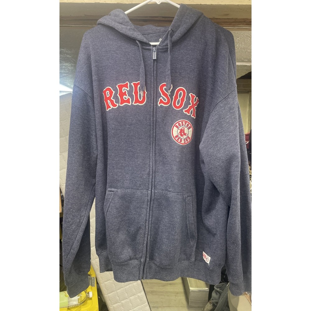 Stitches Genuine Merchandise Boston RedSox Zip Up Hoodie Adult  L Blue